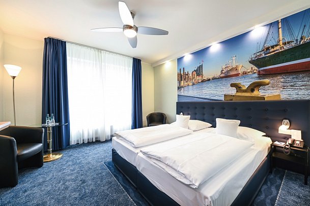Hotel Hanseport Hamburg - Wohnbeispiel Doppelzimmer Standard (Zimmercodierung DG1)