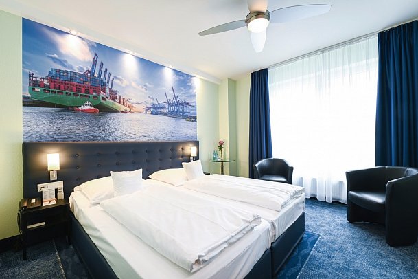 Hotel Hanseport Hamburg - Wohnbeispiel Doppelzimmer Standard (Zimmercodierung DG1)