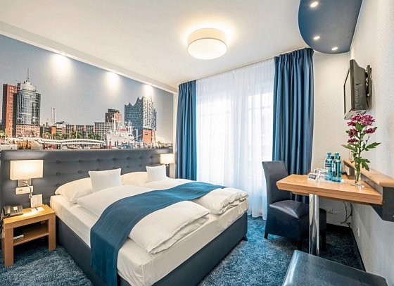 Hotel Hanseport Hamburg - Wohnbeispiel Doppelzimmer Standard (Zimmercodierung DG1)