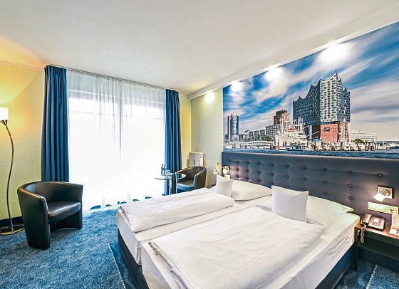 Hotel Hanseport Hamburg - Wohnbeispiel Doppelzimmer Standard (Zimmercodierung DG1)