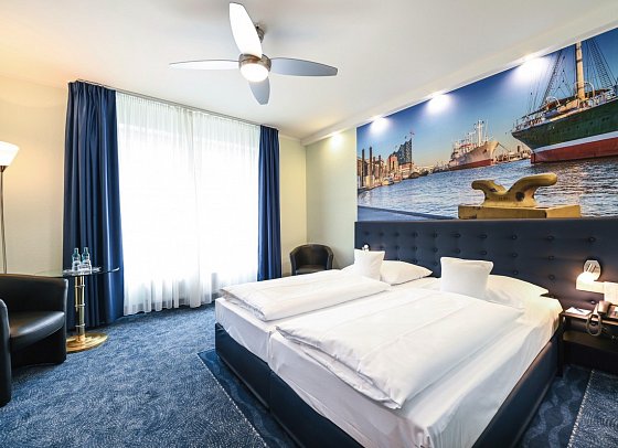 Hotel Hanseport Hamburg - Wohnbeispiel Doppelzimmer Standard (Zimmercodierung DG1)