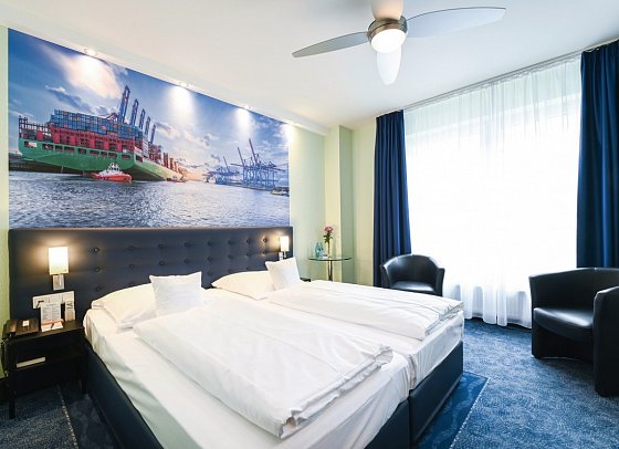Hotel Hanseport Hamburg - Wohnbeispiel Doppelzimmer Standard (Zimmercodierung DG1)