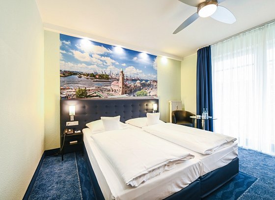 Hotel Hanseport Hamburg - Wohnbeispiel Doppelzimmer Standard (Zimmercodierung DG1)