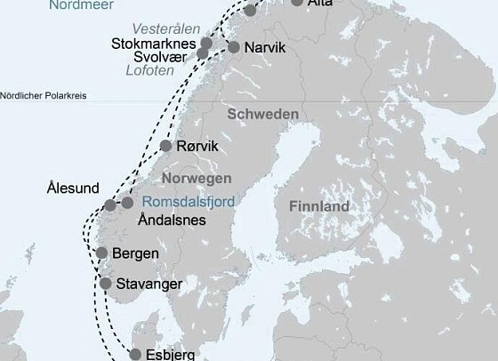 ADAC Special: Signature Reise mit MS Midnatsol auf den Spuren der Postschiffroute