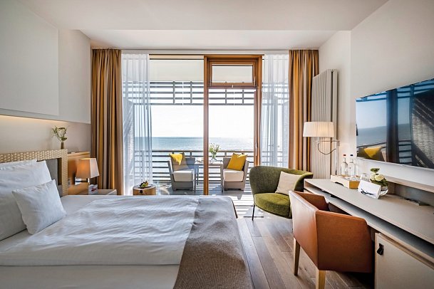 BUDERSAND Hotel - Golf & Spa - Sylt - Einzelzimmer Meerblick (Zimmercodierung EBM)