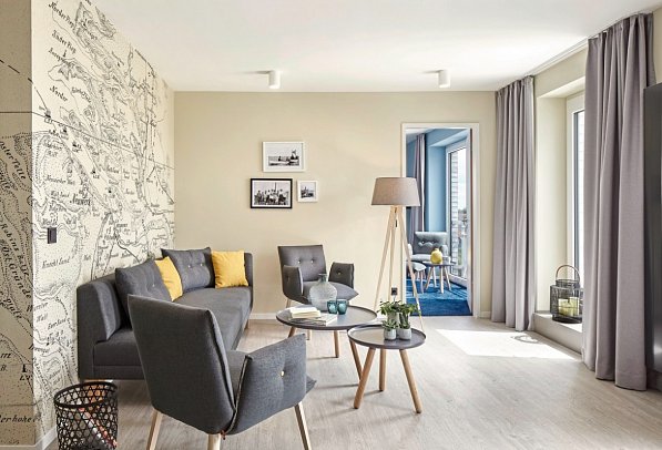 Küstenperle Strandhotel & Spa - Wohnbeispiel Perle Suite (Zimmercodierung WI1)