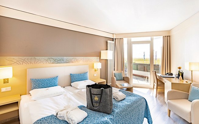 ambassador hotel & spa - Wohnbeispiel Doppelzimmer Strandblick (Zimmercodierung DGN)