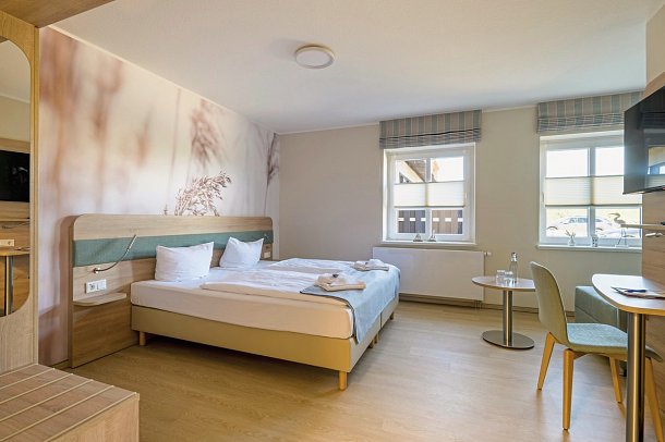 Nordsee-Hotel Arlau-Schleuse - Wohnbeispiel Doppelzimmer Komfort (Zimmercodierung DF1)