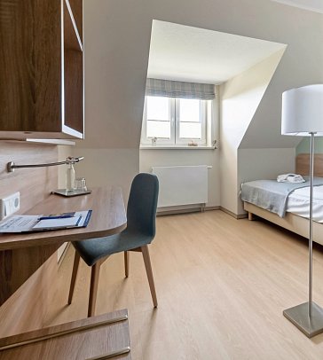 Nordsee-Hotel Arlau-Schleuse - Wohnbeispiel Einzelzimmer Standard (Zimmercodierung EG1)