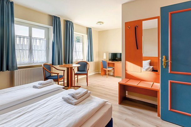 Nordsee-Hotel Arlau-Schleuse - Wohnbeispiel Doppelzimmer Komfort (Zimmercodierung DF1)