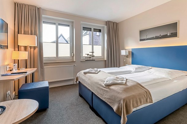 Nordsee-Hotel Hinrichsen - Wohnbeispiel Doppelzimmer Komfort (Zimmercodierung DF1)