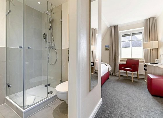 Nordsee-Hotel Hinrichsen - Wohnbeispiel Einzelzimmer Komfort (Zimmercodierung EF2)
