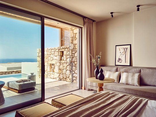 The Royal Senses Resort & Spa, Curio Collection by Hilton - Wohnbeispiel Doppelzimmer Deluxe Meerblick Privat Pool (Zimmercodierung DDR)