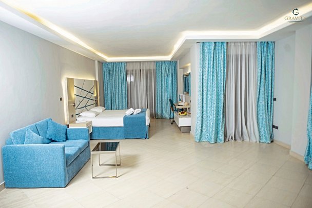 Gravity Hotel & Aqua Park Hurghada - Wohnbeispiel Gravity Suite Meerblick (Zimmercodierung W2M)