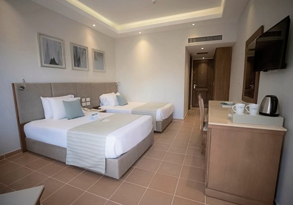 SUNRISE Aqua Joy Resort - Select - Wohnbeispiel Doppelzimmer Standard seitl. Meerblick/Meerblick (Zimmercodierungen DGN, DGM, DCM & DCC)