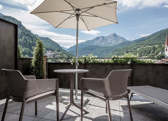 Tyrolerhof - Beispiel Balkon Suite Flair Superior 2 Raum (Zimmercodierung WI2)