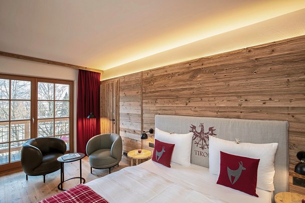 Kitzhof Mountain Design Resort - Wohnbeispiel Doppelzimmer Tirol (Zimmercodierung DB1)