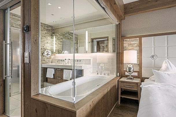 Alpenresort Schwarz - Wohnbeispiel Doppelzimmer Landgarten (Zimmercodierungen DB1 & DP3)