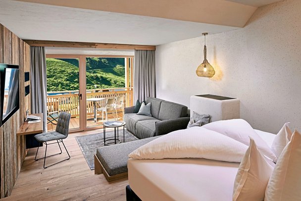 Berghof - Crystal Spa & Sports - Wohnbeispiel Juniorsuite Olperer (Zimmercodierung JB1/JB3)