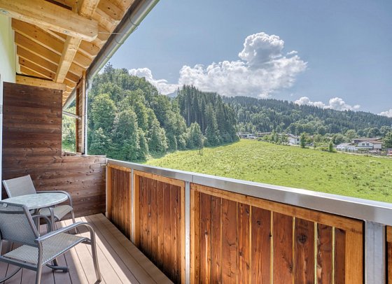 COOEE alpin Hotel Kitzbüheler Alpen - Beispiel Balkon Doppelzimmer (Zimmercodierungen DB1 & DC1)
