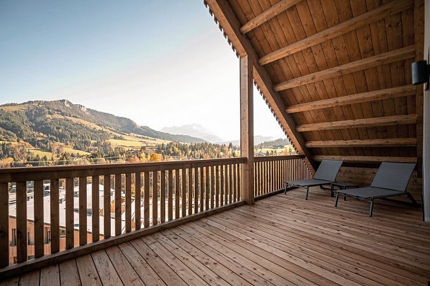 ADEA Lifestyle Suites Fieberbrunn - Beispiel Balkon Suite Fortuna 3-Raum (Zimmercodierung WB2)