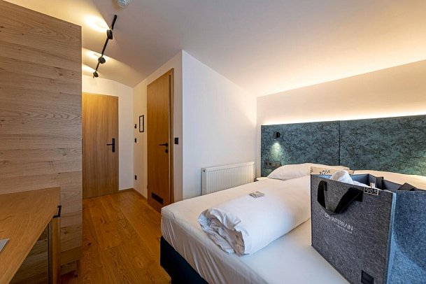 Das Unterrain Lifestyle Hotel - Wohnbeispiel Einzelzimmer (Zimmercodierung EB1)