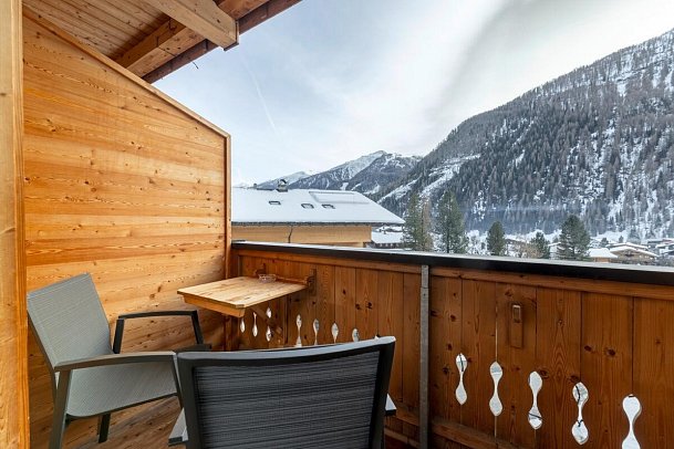 Das Unterrain Lifestyle Hotel - Beispiel Balkon Doppelzimmer Comfort (Zimmercodierung DF1)