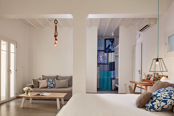 Boheme Mykonos - Wohnbeispiel Suite Superior Meerblick (Zimmercodierung WSM)