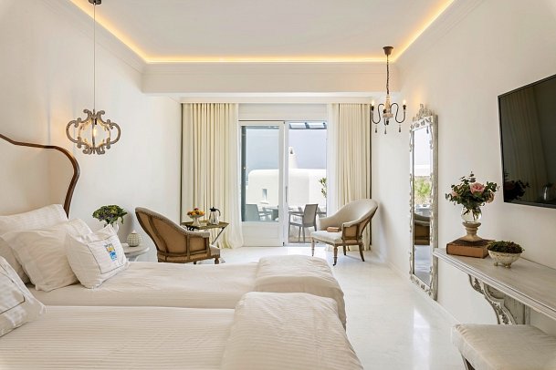 Saint John Hotel Villas & Spa - Wohnbeispiel Doppelzimmer Premium Aegean Gartenblick (Zimmercodierung DMG)