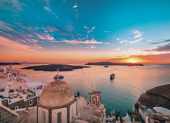 Kykladen-Inselhüpfen: Mykonos, Naxos, Santorin