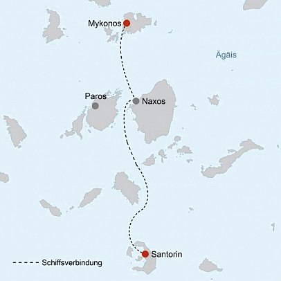 Kykladen-Inselhüpfen: Mykonos, Naxos, Santorin