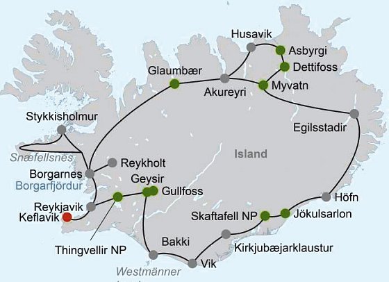 Island erleben - Gletscher, Vulkane und heiße Quellen