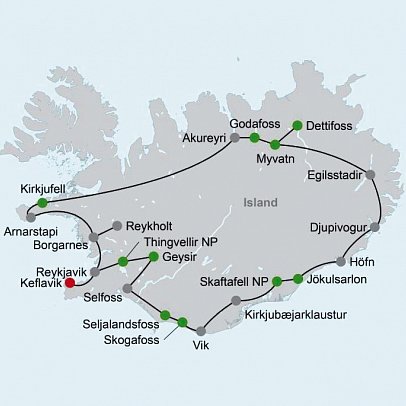 Rund um Island - Ringstraße und Snæfellsnes (Winter)