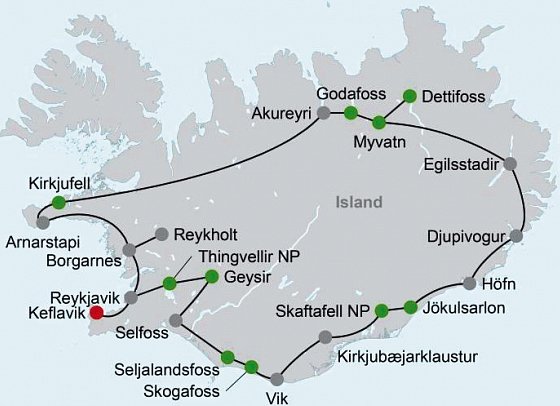 Rund um Island - Ringstraße und Snæfellsnes (Winter)