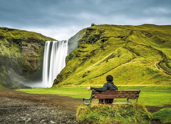 Hochland, Gletscher und Geysire - Skogafoss