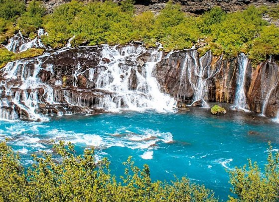 Hochland, Gletscher und Geysire - Hraunfossar