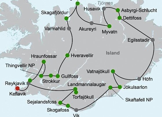 Hochland, Gletscher und Geysire