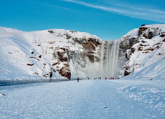 Nordlichter & heiße Quellen - Skogafoss