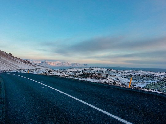 Isländische Naturelemente und Lichtspiele - Straße Snaefellsnes Halbinsel