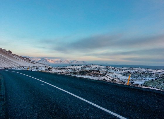 Isländische Naturelemente und Lichtspiele - Straße Snaefellsnes Halbinsel