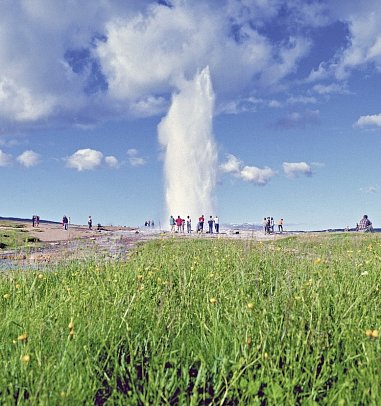 Islands Sommer entspannt genießen - Geysir