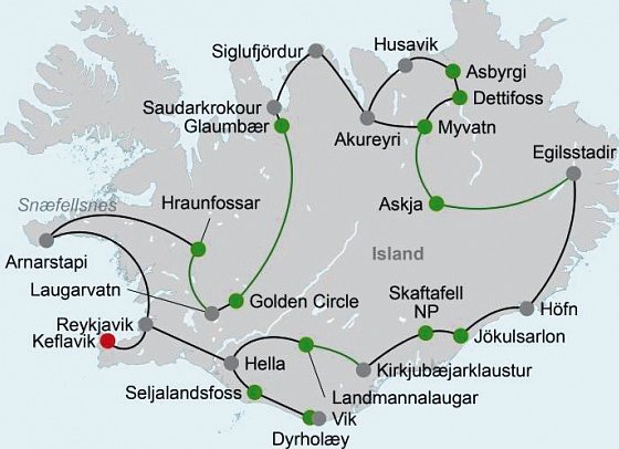 Hochland, Snæfellsnes und Küste