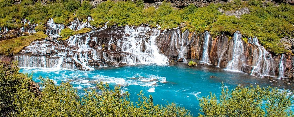 Islands Naturwunder mit dem E-Auto - Hraunfossar