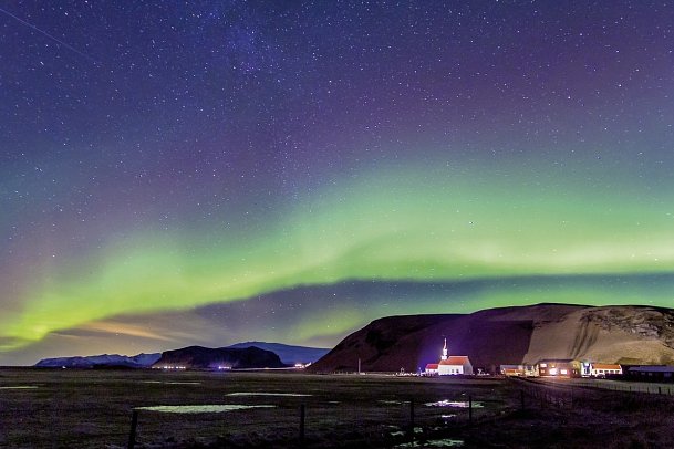 Ferienhausrundreise Südwestisland - Polarlicht an der Südküste