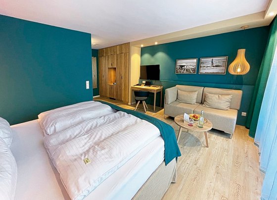 Ferien- und Freizeitpark Weissenhäuser Strand - Strandhotel - Wohnbeispiel Doppelzimmer Premium (Zimmercodierungen DM1 & DC3)