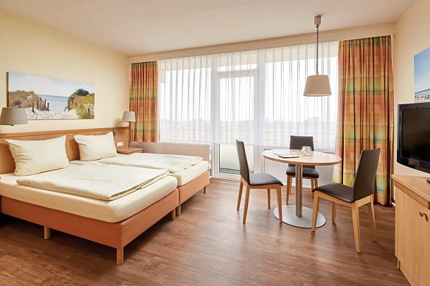 Ferien- und Freizeitpark Weissenhäuser Strand - Wohnbeispiel An der Düne 1 Raum Appartement 32 qm (Zimmercodierungen SB2 & S1C)