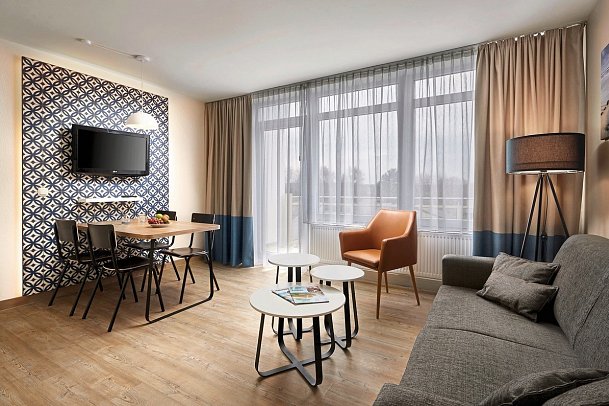 Ferien- und Freizeitpark Weissenhäuser Strand - Wohnbeispiel Luv und Lee 2 Raum Appartement 41 qm (Zimmercodierungen AB1, AB3 & AB4)