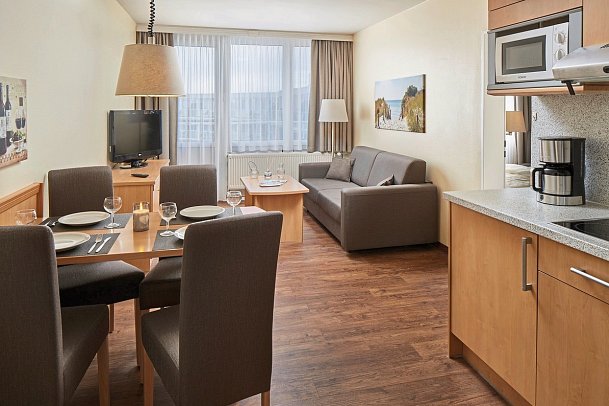 Ferien- und Freizeitpark Weissenhäuser Strand - Wohnbeispiel 2 Raum Appartement am Park 40 qm (Zimmercodierungen AB2 & ABC)