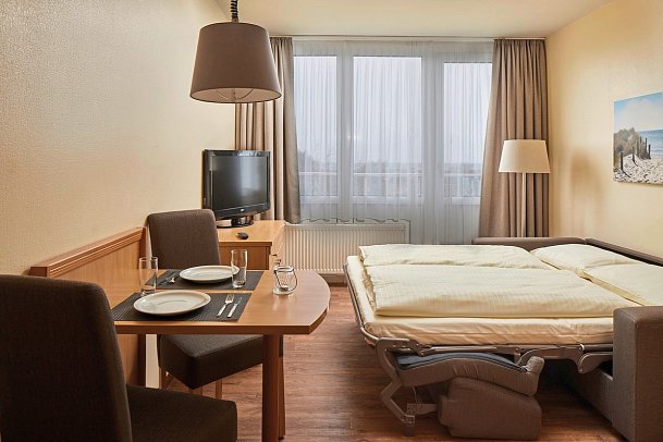 Ferien- und Freizeitpark Weissenhäuser Strand - Wohnbeispiel Studio am Park 20 qm (Zimmercodierungen SX1 & SX2)