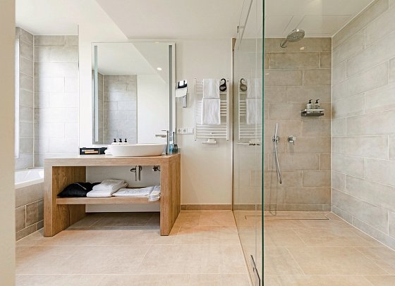arborea Marina Resort Neustadt - Beispiel Bad Doppelzimmer Landblick (Zimmercodierungen DB1 & DB3)